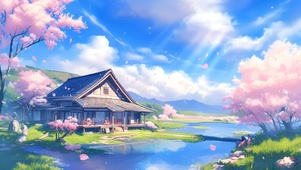户外桃源村庄