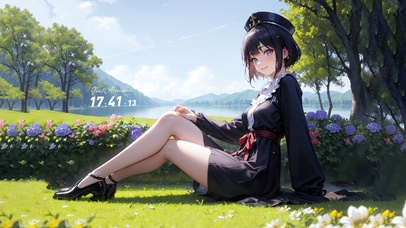 夏日小清新短发可爱女孩