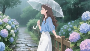 雨中漫步