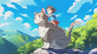 小女孩和她的猫咪