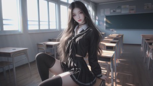可爱学生风美女