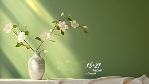 阳光微风花儿