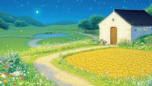 秋季田野小屋