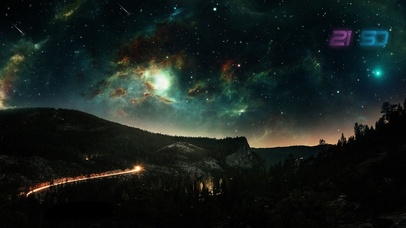 夜晚的星空星云