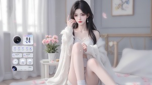 纯欲长腿居家美女
