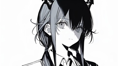 黑白冷漠少女-陈