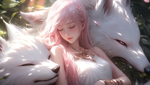 白狐守护少女