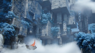 4k山间树藤云雾