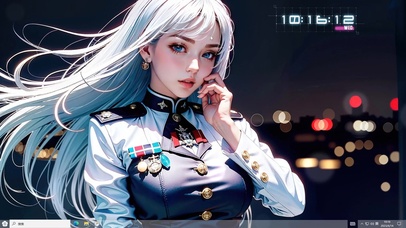 4k白毛女军官可爱美少女