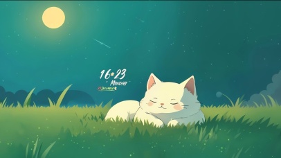星空草地猫咪