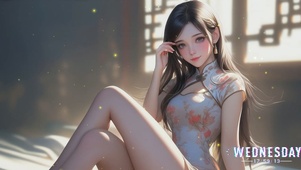 素面朝云，眉间自带一段旧诗