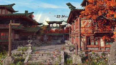 4k 唯美秋叶古镇