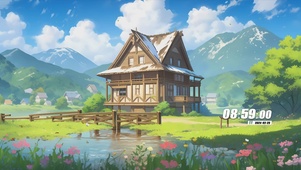 护眼房屋花草树木
