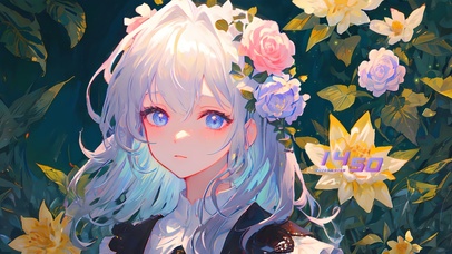花丛美女