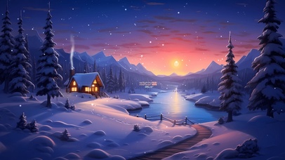 4K梦幻の森雪景