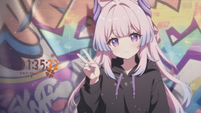 可爱治愈插画女孩