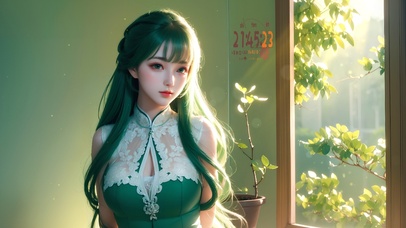 治愈旗袍少女
