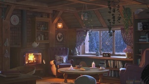 冬日小木屋