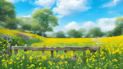 4k唯美田园油菜花