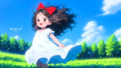 草地治愈小女生