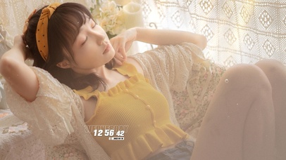 午后清纯短发美女