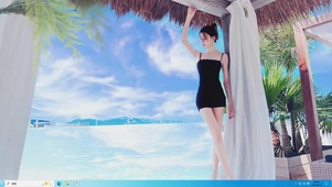 蓝天海滩主题