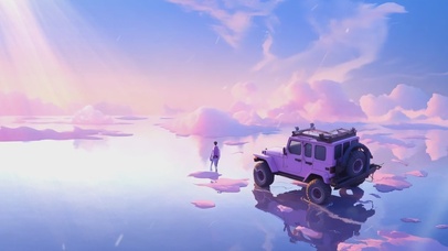 唯美清新水天一色