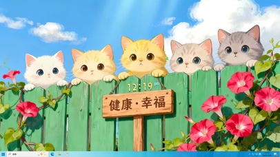 栅栏探头可爱猫咪