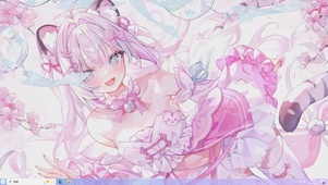 樱花少女 唯美动态 桌面主题