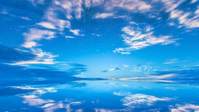 4k 梦幻天空之境水天一色