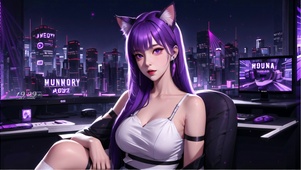 治愈紫发少女
