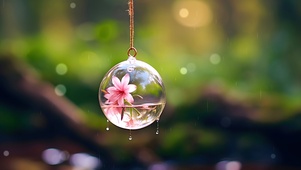 小雨中的水晶球