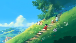 放学后的山坡