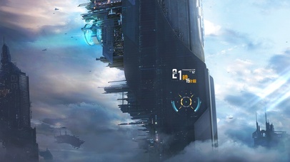 4K唯美天空城市基站