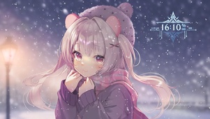 可爱冬日少女
