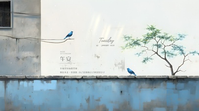 简约古风文艺桌面