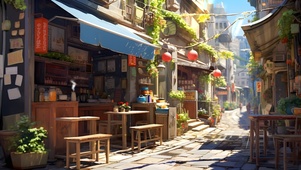 小巷中的温馨小店