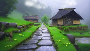 归家泥泞小路