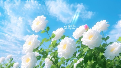 4k白色山茶花(小清新)