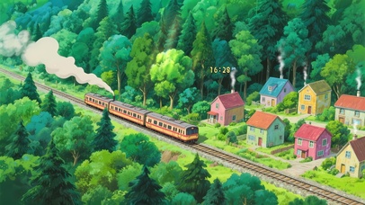 茂密森林旁的小村庄