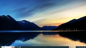 夕阳湖泊主题