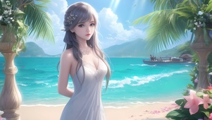 沙滩美少女