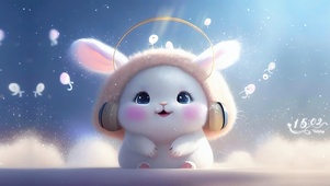 听歌看雪的快乐小萌兔