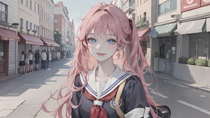 粉色头发女孩