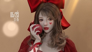 4K红蝴蝶结美女