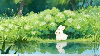 湖边的小白兔