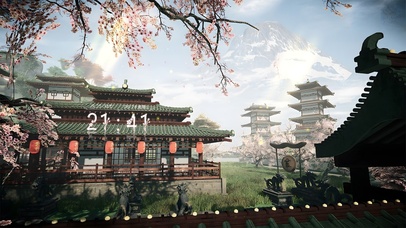 唯美古风樱花庭院