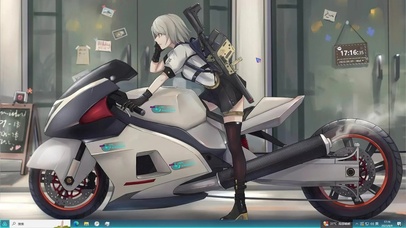 机车少女主题壁纸