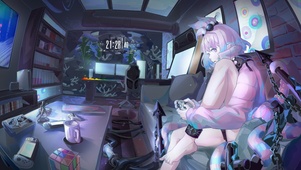 4K 房间电玩少女