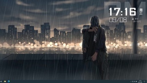 寂寞雨中坐